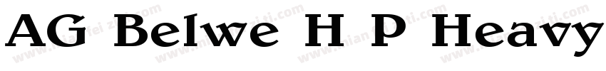 AG Belwe H P Heavy字体转换
